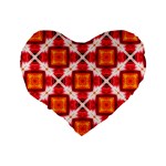 Cute Pretty Elegant Pattern 16  Premium Flano Heart Shape Cushion  Back