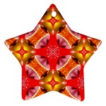 Cute Pretty Elegant Pattern Star Ornament (Two Sides) Back