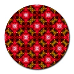 Cute Pretty Elegant Pattern 8  Mouse Pad (round) by GardenOfOphir