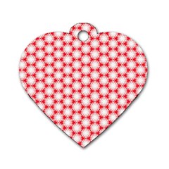 Cute Pretty Elegant Pattern Dog Tag Heart (One Sided) 