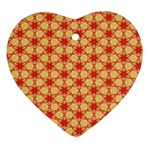 Cute Pretty Elegant Pattern Heart Ornament (Two Sides) Back