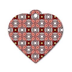 Cute Pretty Elegant Pattern Dog Tag Heart (One Sided) 