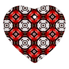 Cute Pretty Elegant Pattern Heart Ornament (two Sides)