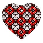 Cute Pretty Elegant Pattern Heart Ornament (Two Sides) Front
