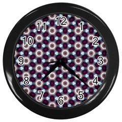 Cute Pretty Elegant Pattern Wall Clock (black) by GardenOfOphir