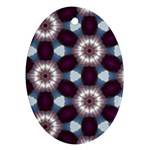 Cute Pretty Elegant Pattern Oval Ornament Front