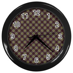 Cute Pretty Elegant Pattern Wall Clock (Black)