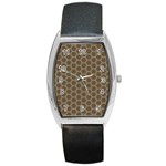 Cute Pretty Elegant Pattern Tonneau Leather Watch Front