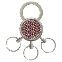 Cute Pretty Elegant Pattern 3-ring Key Chain by GardenOfOphir