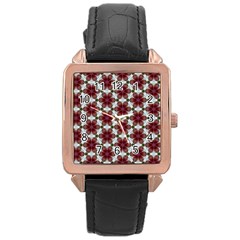 Cute Pretty Elegant Pattern Rose Gold Leather Watch  by GardenOfOphir