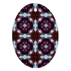 Cute Pretty Elegant Pattern Oval Ornament (Two Sides)