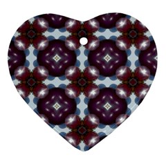 Cute Pretty Elegant Pattern Heart Ornament (Two Sides)