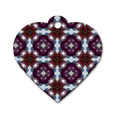 Cute Pretty Elegant Pattern Dog Tag Heart (Two Sided)