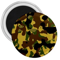 Camo Pattern  3  Button Magnet