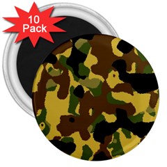 Camo Pattern  3  Button Magnet (10 Pack)