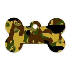 Camo Pattern  Dog Tag Bone (two Sided)