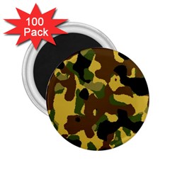 Camo Pattern  2 25  Button Magnet (100 Pack) by Colorfulart23