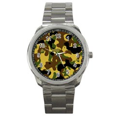 Camo Pattern  Sport Metal Watch by Colorfulart23