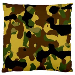 Camo Pattern  Large Cushion Case (two Sided)  by Colorfulart23