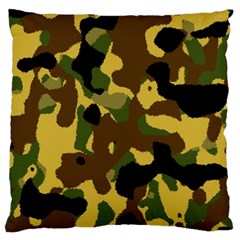 Camo Pattern  Large Flano Cushion Case (one Side)