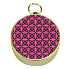 Cute Pretty Elegant Pattern Gold Compass by GardenOfOphir