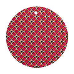 Cute Pretty Elegant Pattern Round Ornament (two Sides) by GardenOfOphir