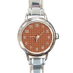 Cute Pretty Elegant Pattern Round Italian Charm Watch by GardenOfOphir