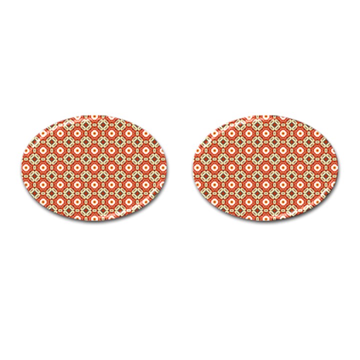 Cute Pretty Elegant Pattern Cufflinks (Oval)