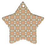 Cute Pretty Elegant Pattern Star Ornament (Two Sides) Back