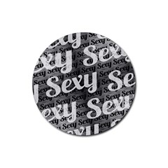 Sexy Text Typographic Pattern Drink Coasters 4 Pack (round) by dflcprints