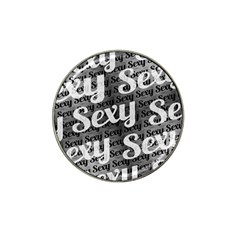 Sexy Text Typographic Pattern Golf Ball Marker (for Hat Clip) by dflcprints