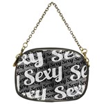 Sexy Text Typographic Pattern Chain Purse (Two Sided)  Back