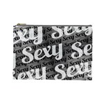 Sexy Text Typographic Pattern Cosmetic Bag (Large) Front