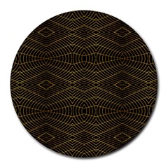 Futuristic Geometric Design 8  Mouse Pad (round) by dflcprints