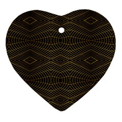 Futuristic Geometric Design Heart Ornament (two Sides) by dflcprints