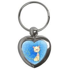 Cute Cat Key Chain (heart) by Colorfulart23