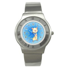 Cute Cat Stainless Steel Watch (slim)