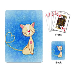 Cute Cat Playing Cards Single Design by Colorfulart23