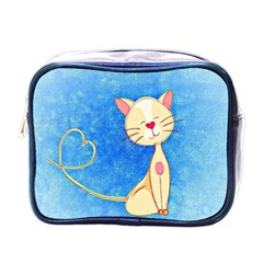 Cute Cat Mini Travel Toiletry Bag (one Side) by Colorfulart23