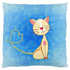 Cute Cat Large Cushion Case (two Sided)  by Colorfulart23