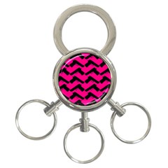 Pink Gun 3-Ring Key Chain