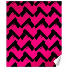 Pink Gun Canvas 8  x 10  (Unframed)