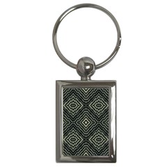 Geometric Futuristic Grunge Print Key Chain (rectangle) by dflcprints