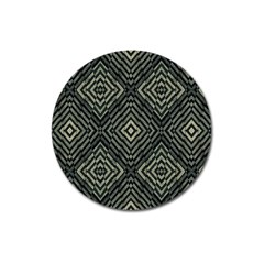 Geometric Futuristic Grunge Print Magnet 3  (round) by dflcprints