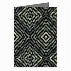 Geometric Futuristic Grunge Print Greeting Card (8 Pack) by dflcprints