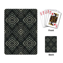 Geometric Futuristic Grunge Print Playing Cards Single Design by dflcprints