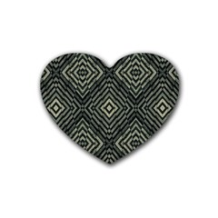 Geometric Futuristic Grunge Print Drink Coasters 4 Pack (heart)  by dflcprints