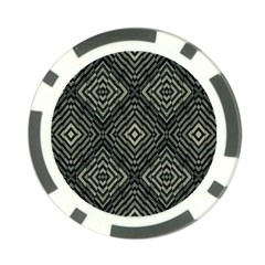 Geometric Futuristic Grunge Print Poker Chip