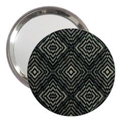 Geometric Futuristic Grunge Print 3  Handbag Mirror by dflcprints