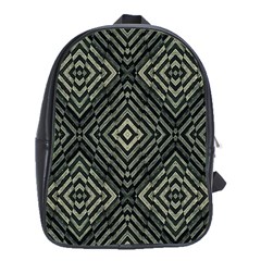 Geometric Futuristic Grunge Print School Bag (xl) by dflcprints